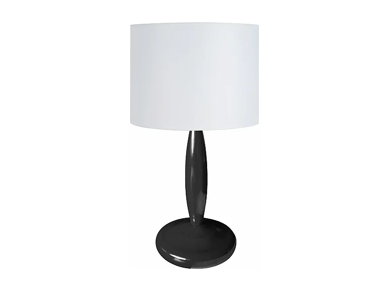 Lampe de chevet colonne métal  noir 32 cm.