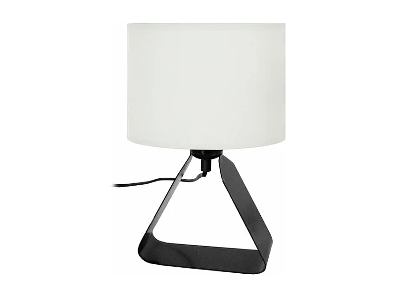 Lampe de chevet géométrique, métal  noir 29 cm.