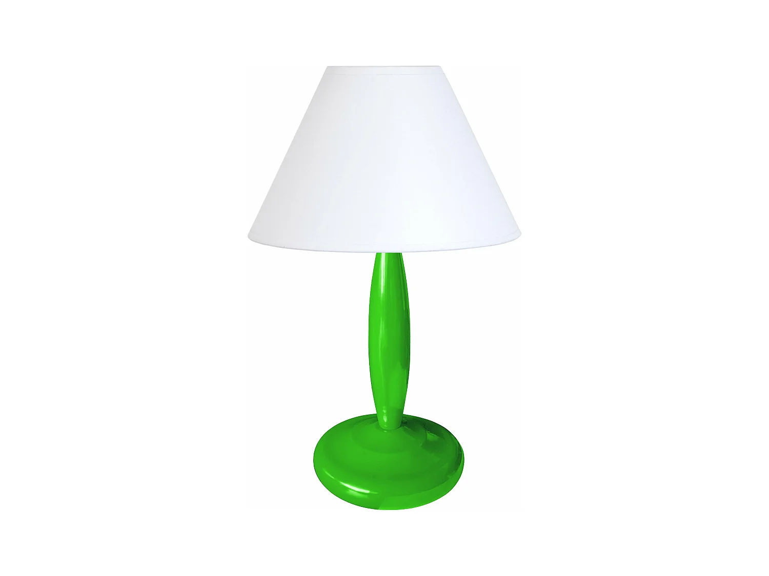 Lampe de chevet colonne métal  vert 31 cm.