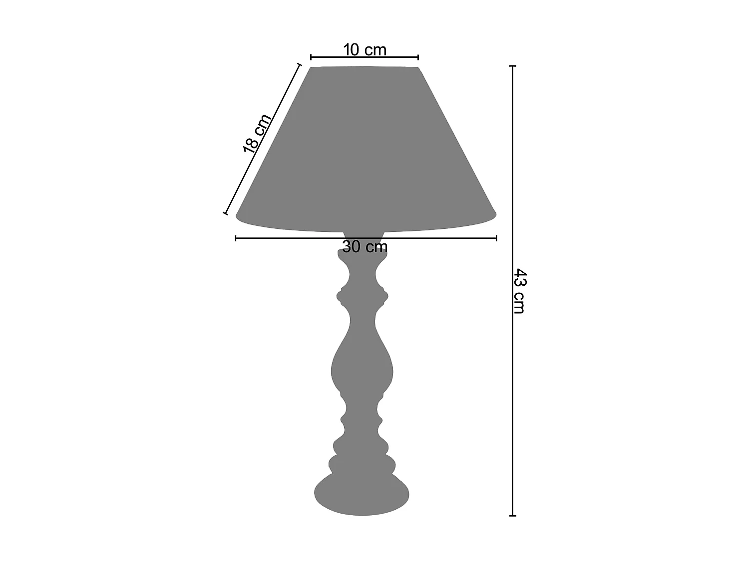 Candeeiro de sala TOSEL ANDIE tecido com fio preto D45 x  H68  cm