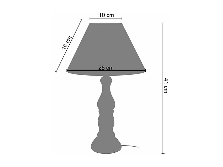Abajur TOSEL MICHELIN BOIS tecido globo bege D18 x  H26,5  cm