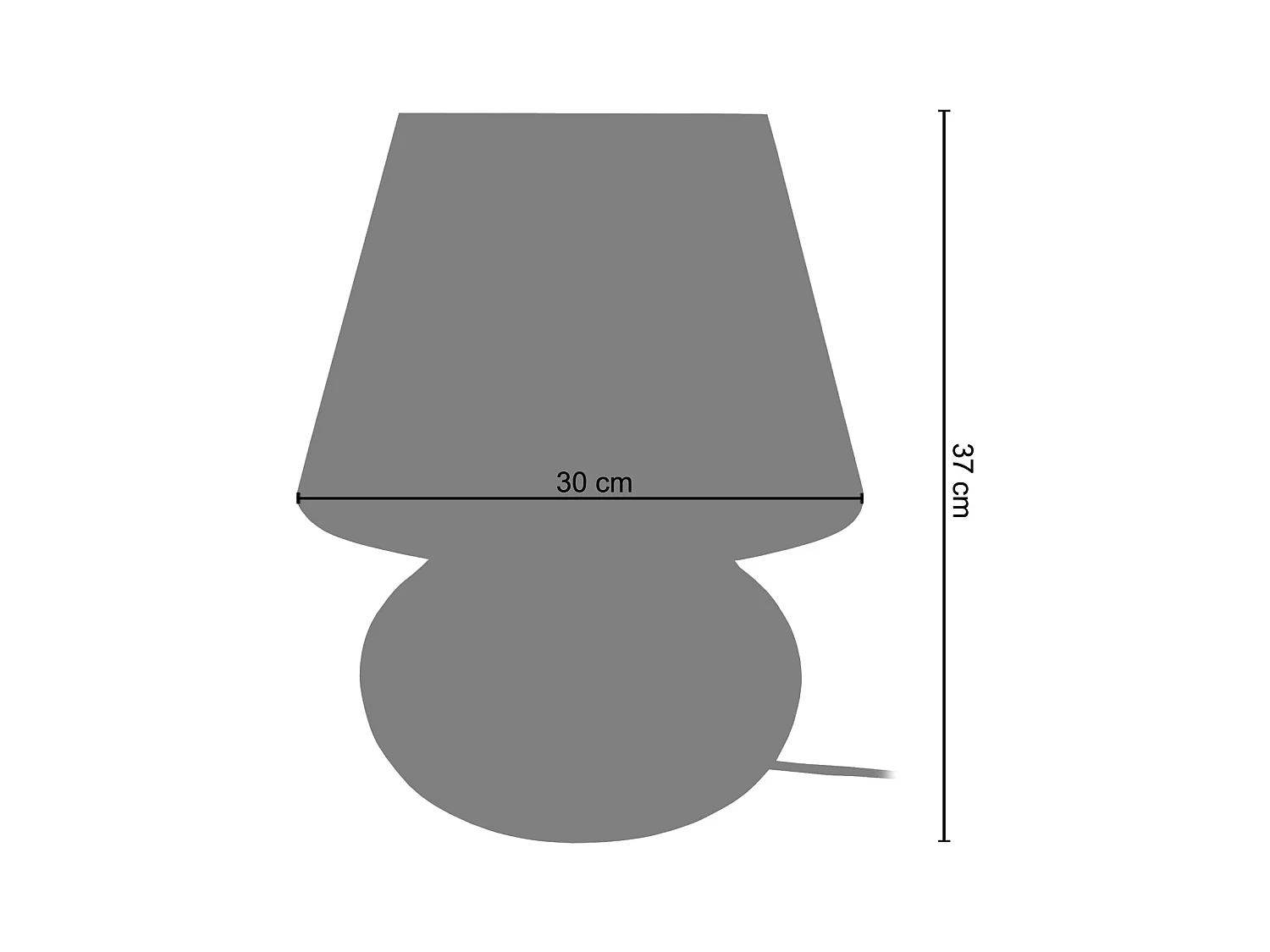 Lampe a Poser TOSEL ,verre,Orange ,H37xD30xP30cm