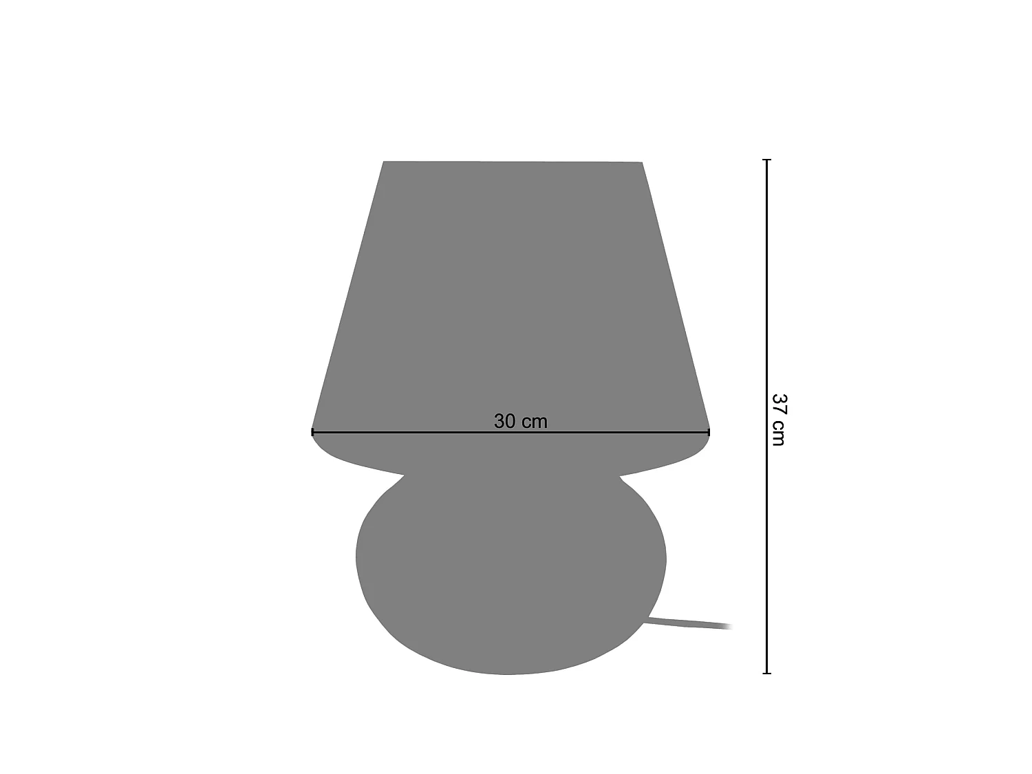 Lampe a Poser TOSEL ,verre,Orange ,H37xD30xP30cm