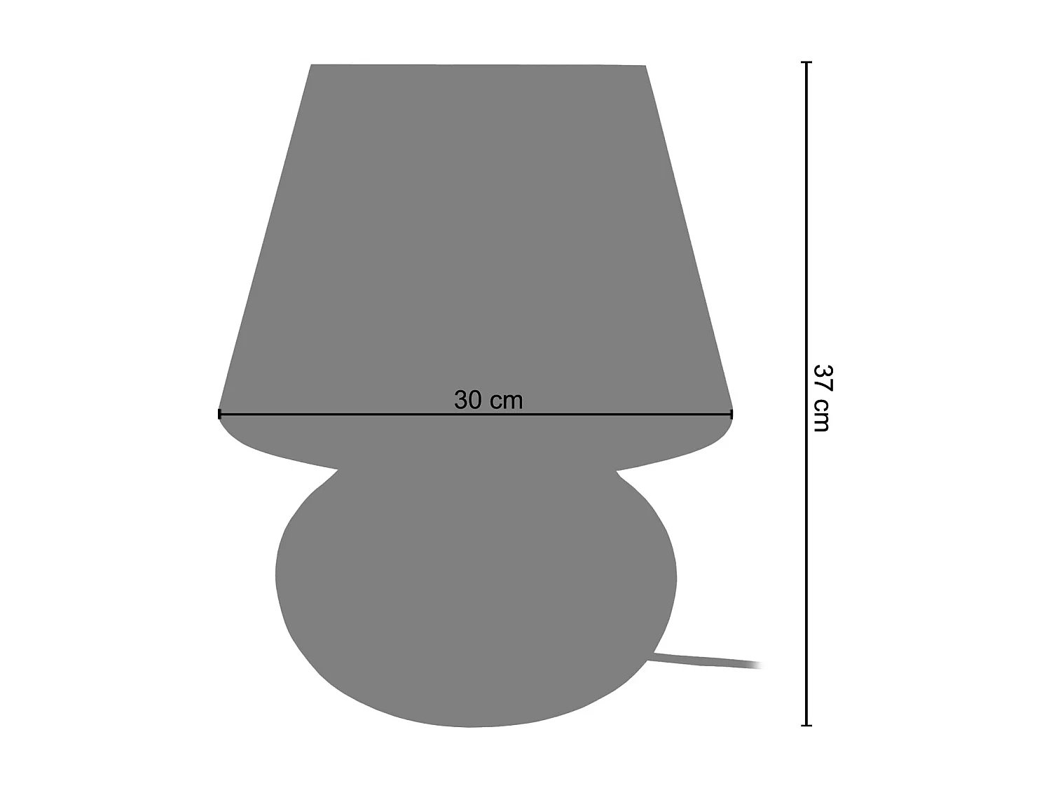 Abajur TOSEL GERI tecido articulado Império D16 x  H45  cm