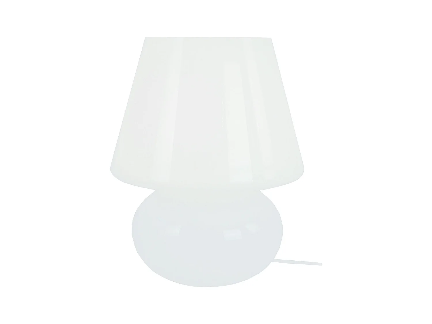 Lampe a Poser TOSEL ,verre,Blanc ,H37xD30xP30cm