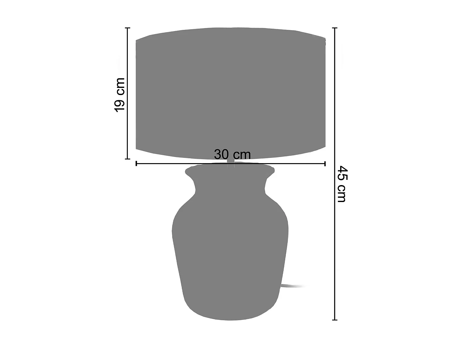 Lámpara de Mesa  TOSEL ,vidrio,violeta ,A45xD30xP30cm