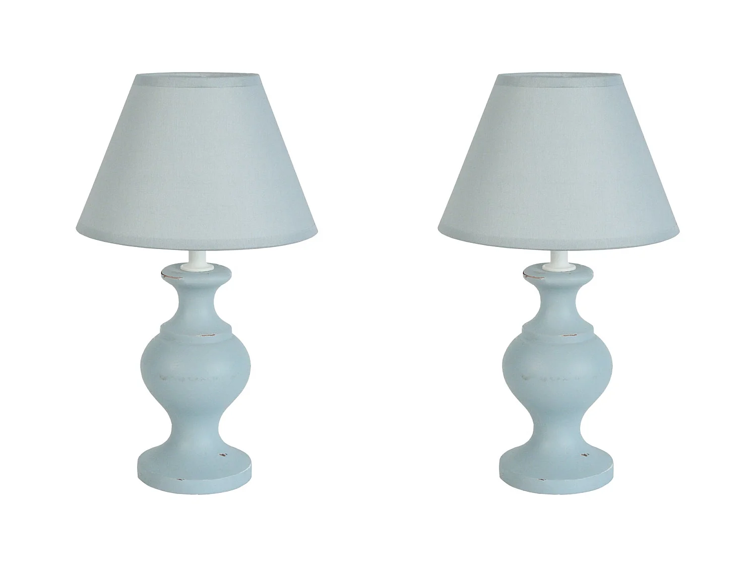 Lampe de Chevet TOSEL ,bois,Gris ,H30xD18xP18 cm