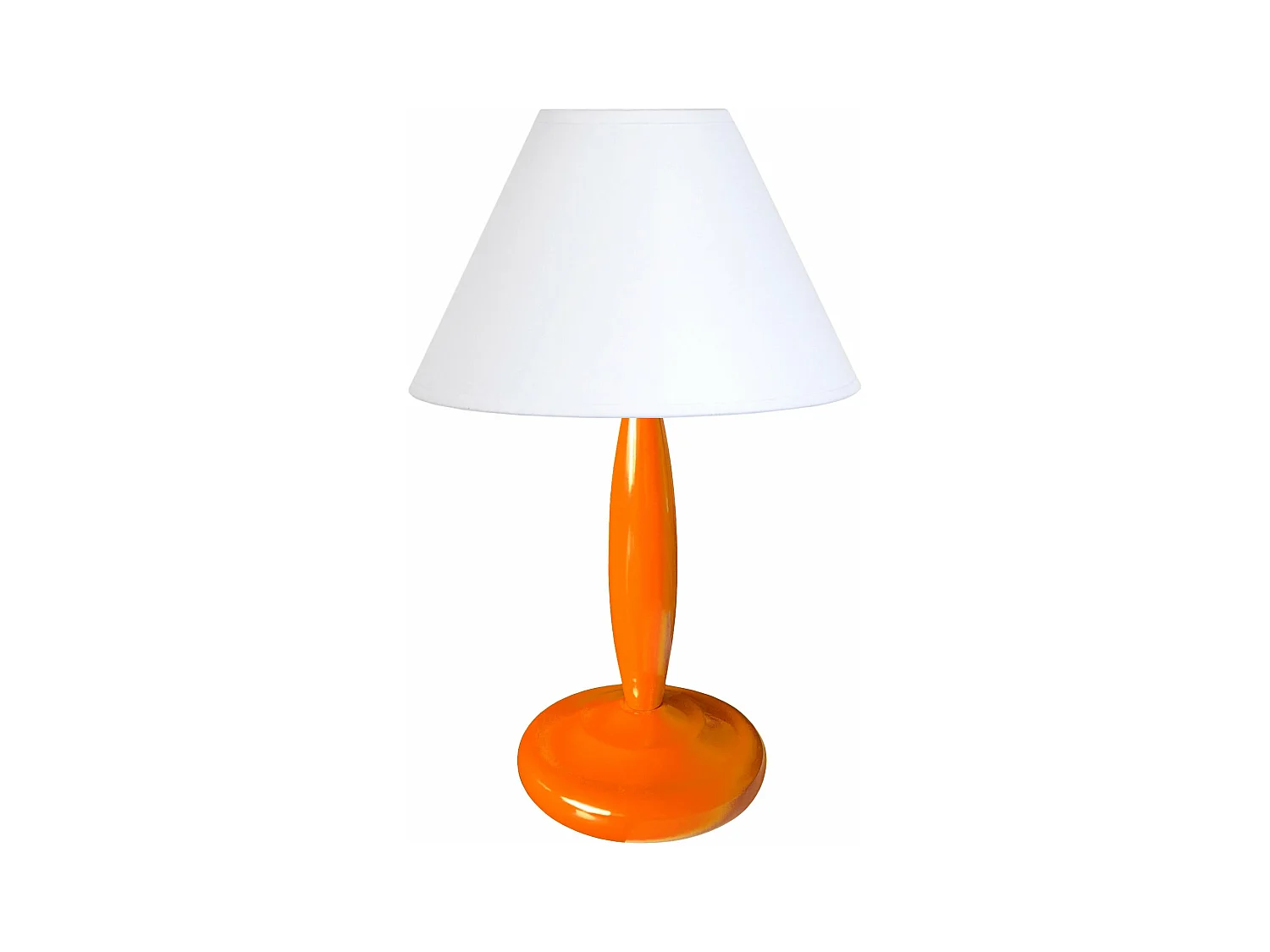 Lampe de chevet colonne métal  doré 31 cm.