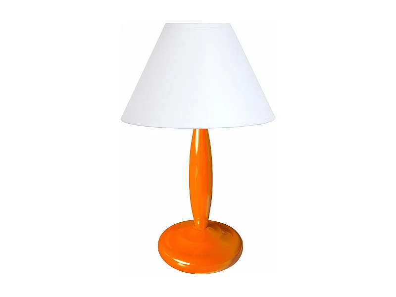 Lampe de chevet colonne métal  doré 31 cm.