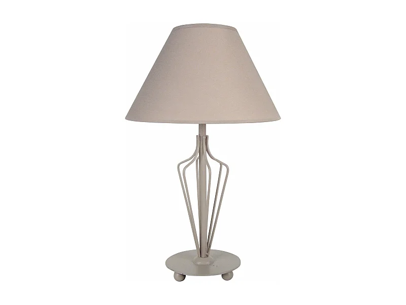 Lampe de chevet colonne métal  taupe 42 cm.