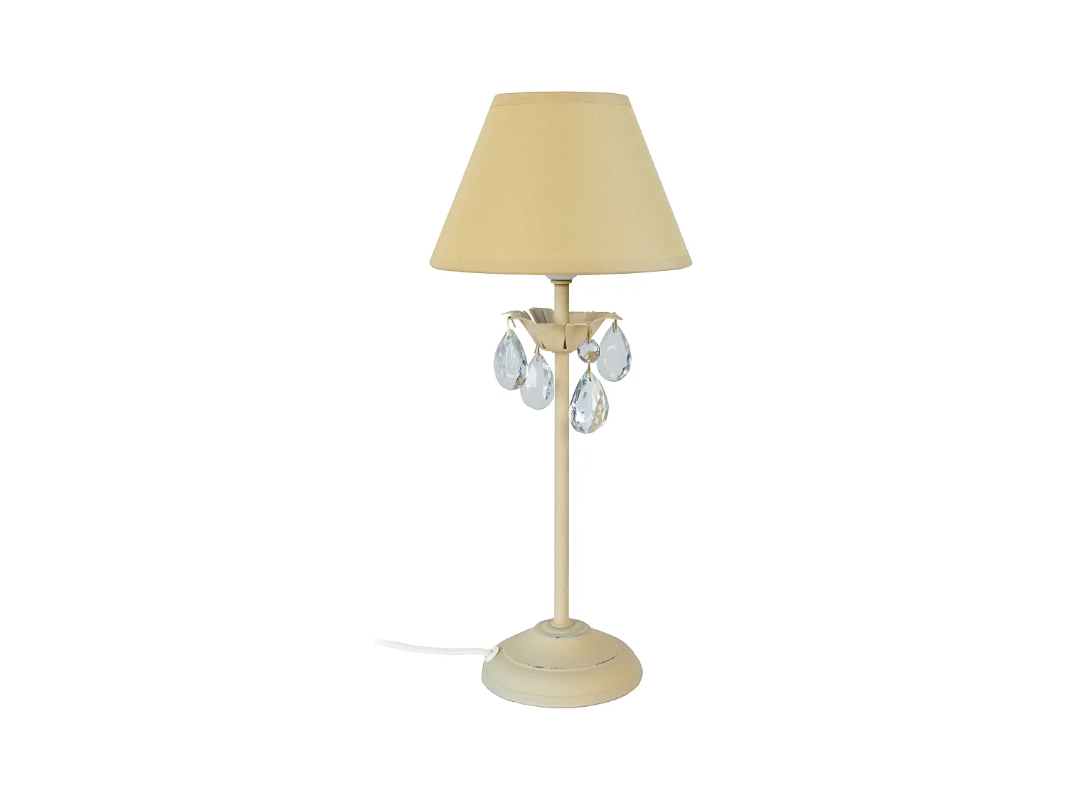 Lampe de Chevet TOSEL ,métal,Beige ,H47xD18xP18cm