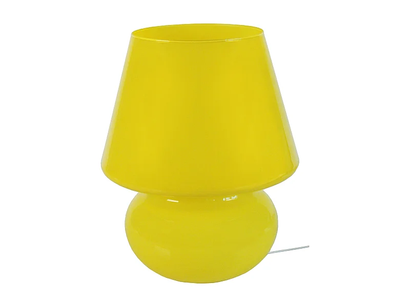 Lámpara de Mesa  TOSEL ,vidrio,AMARILLO,A37xD30xP30cm
