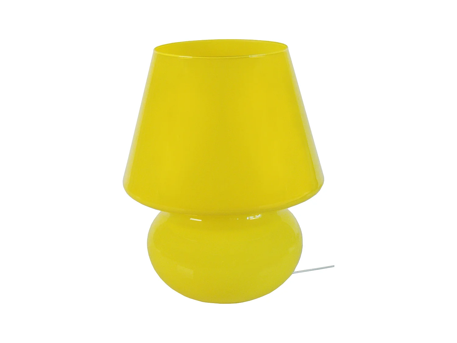 Lampe a Poser TOSEL ,verre,Jaune ,H37xD30xP30cm