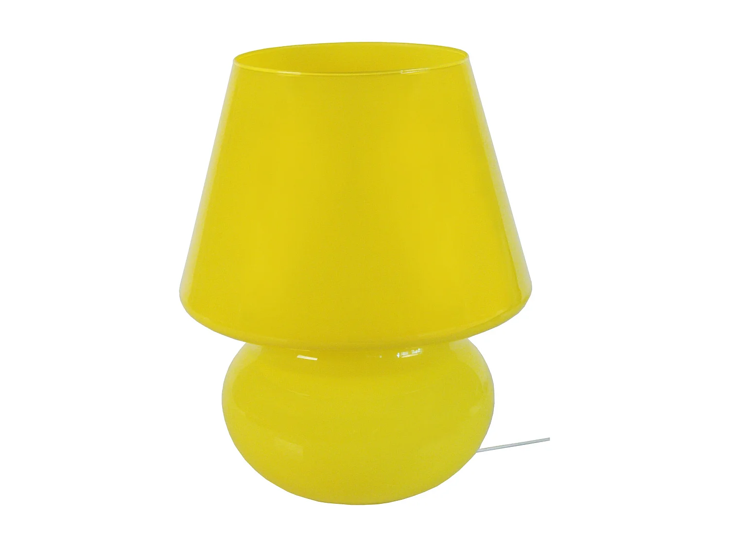 Lámpara de Mesa  TOSEL ,vidrio,AMARILLO,A37xD30xP30cm