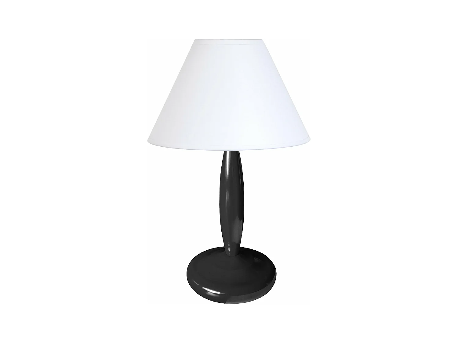 Lampe de chevet colonne métal  noir 31 cm.