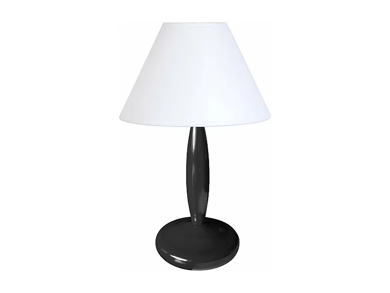 Lampe de chevet colonne métal  noir 31 cm.