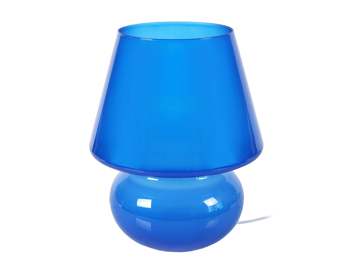 Lámpara de Mesa  TOSEL ,vidrio ,Azul ,A54xD30xP30cm