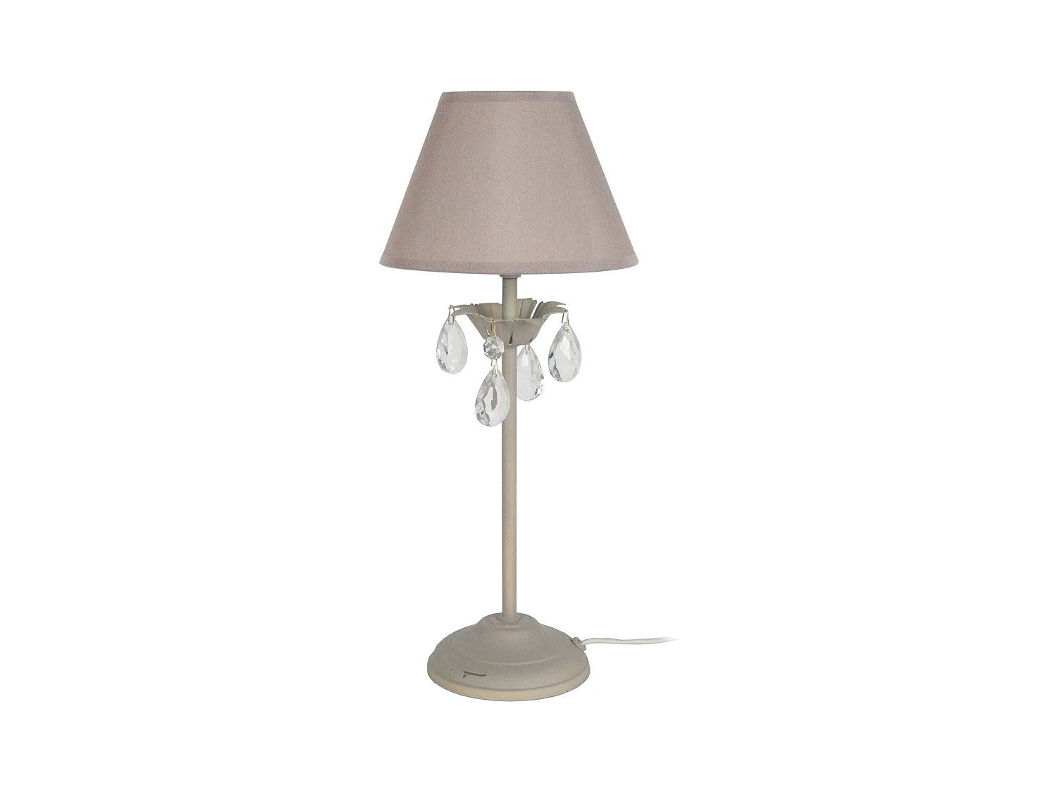 Lampe de Chevet TOSEL ,métal,Gris ,H47xD18xP18cm