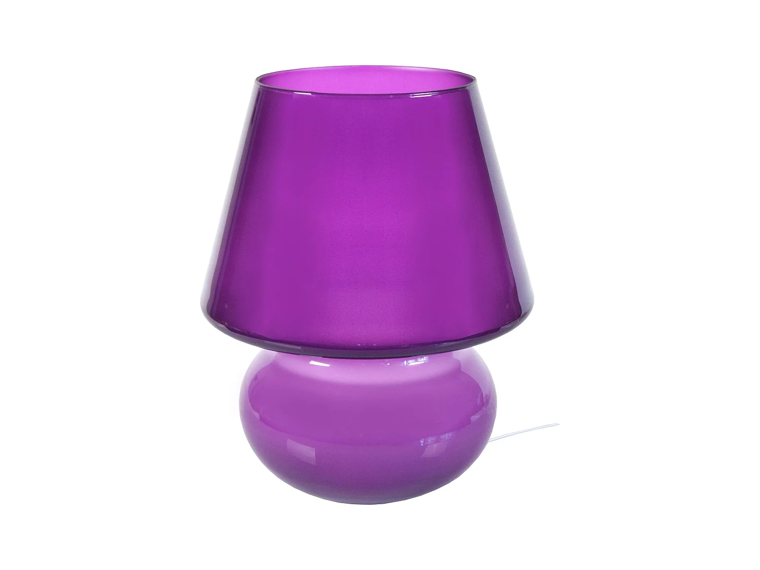 Lampe a Poser TOSEL ,verre,Violet ,H37xD30xP30cm
