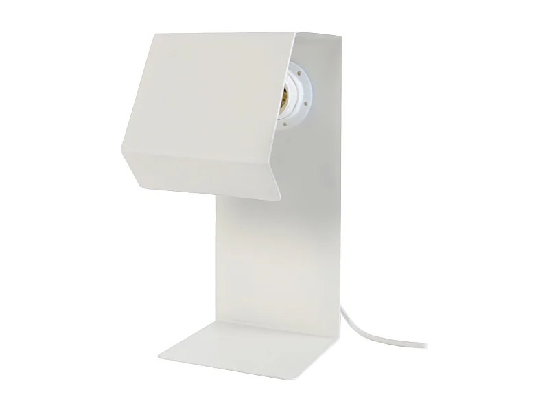 Lampe de Chevet TOSEL ,métal,Blanc  ,H24xD14xP11cm