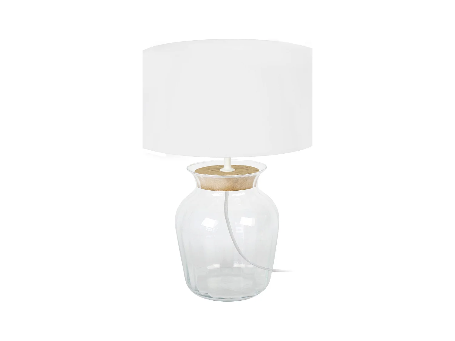 Lampe a Poser TOSEL ,verre,Transparent,H45xD30xP30cm