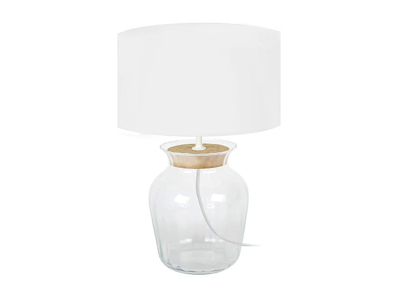 Abajur TOSEL SKREPPA 1 tecido coluna preto D18 x  H31  cm