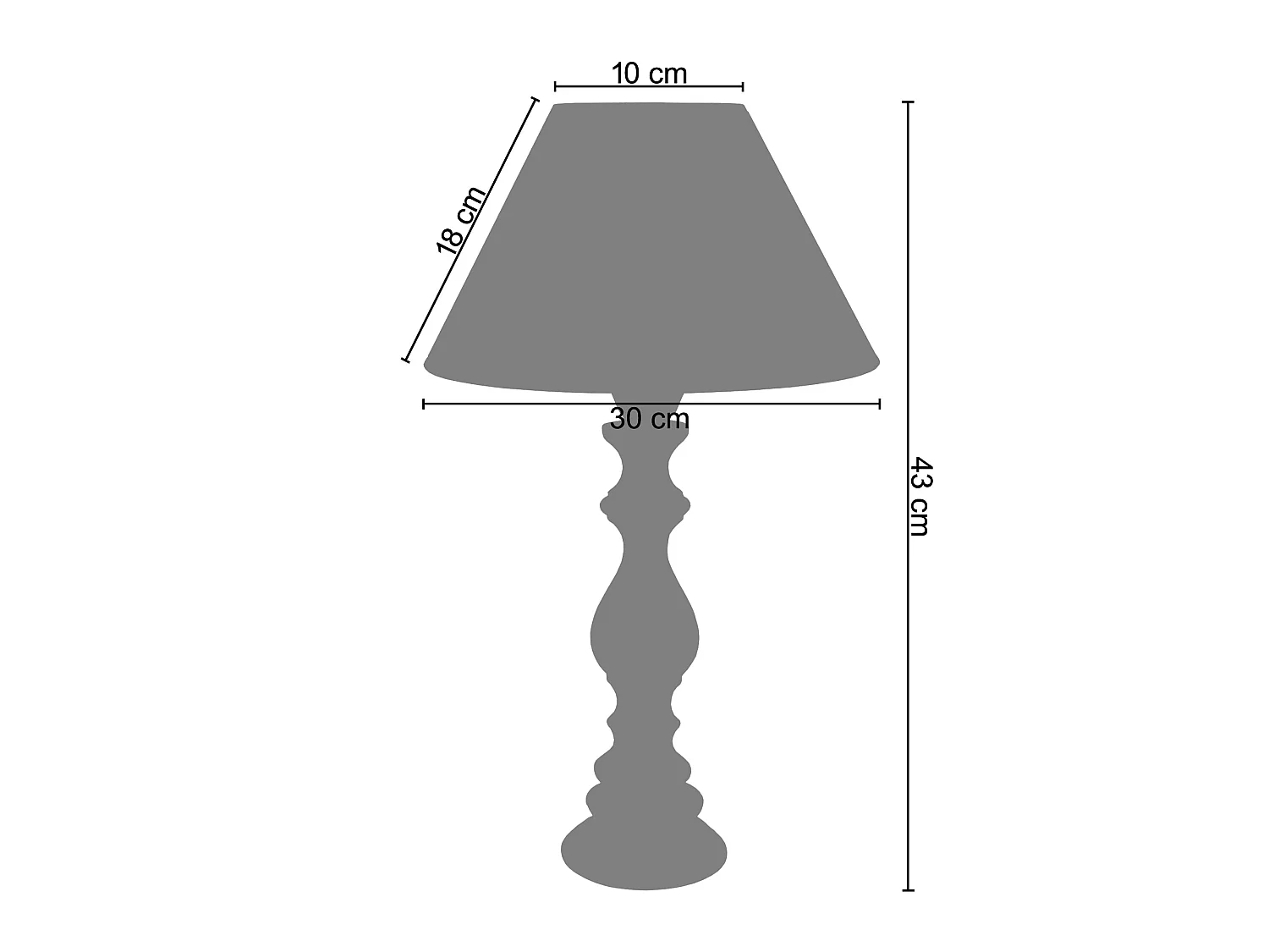Lampe de Chevet TOSEL ,bois,Blanc   ,H43xD30xP30cm