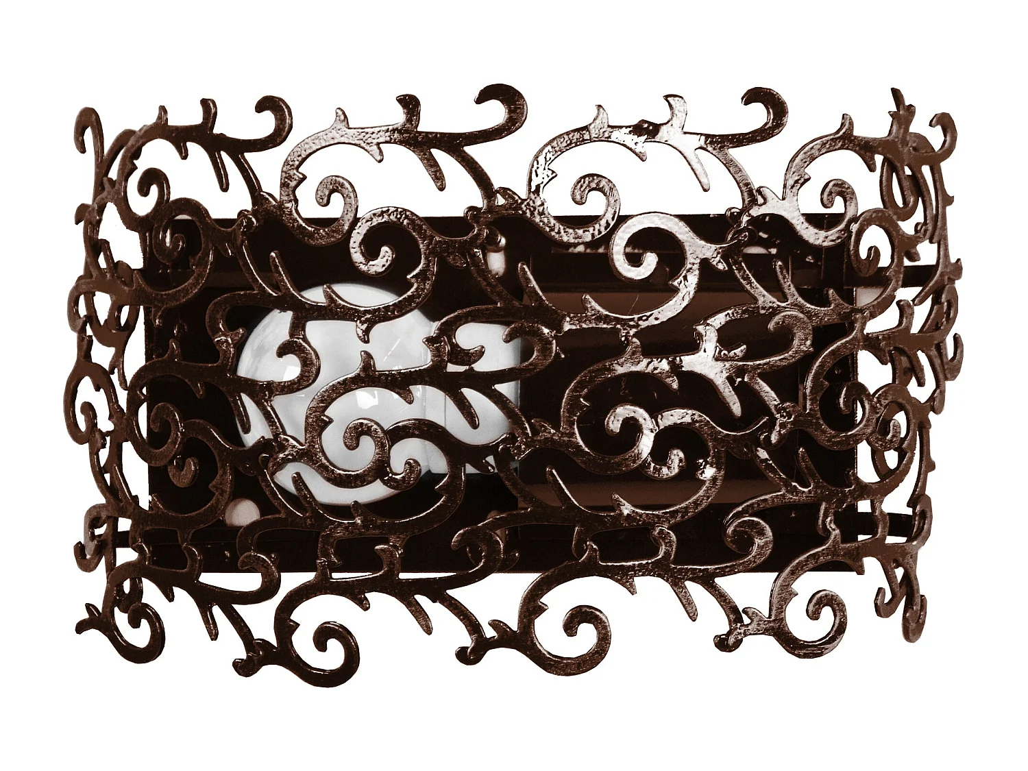 Applique  métal, marron 9 cm.