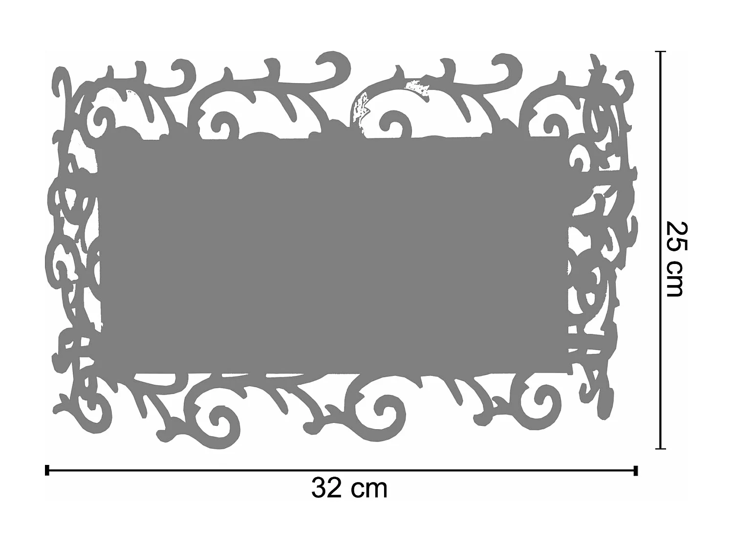 Aplique TOSEL LYS FLEUR metal geométrico preto dourado D32 x  H9  cm