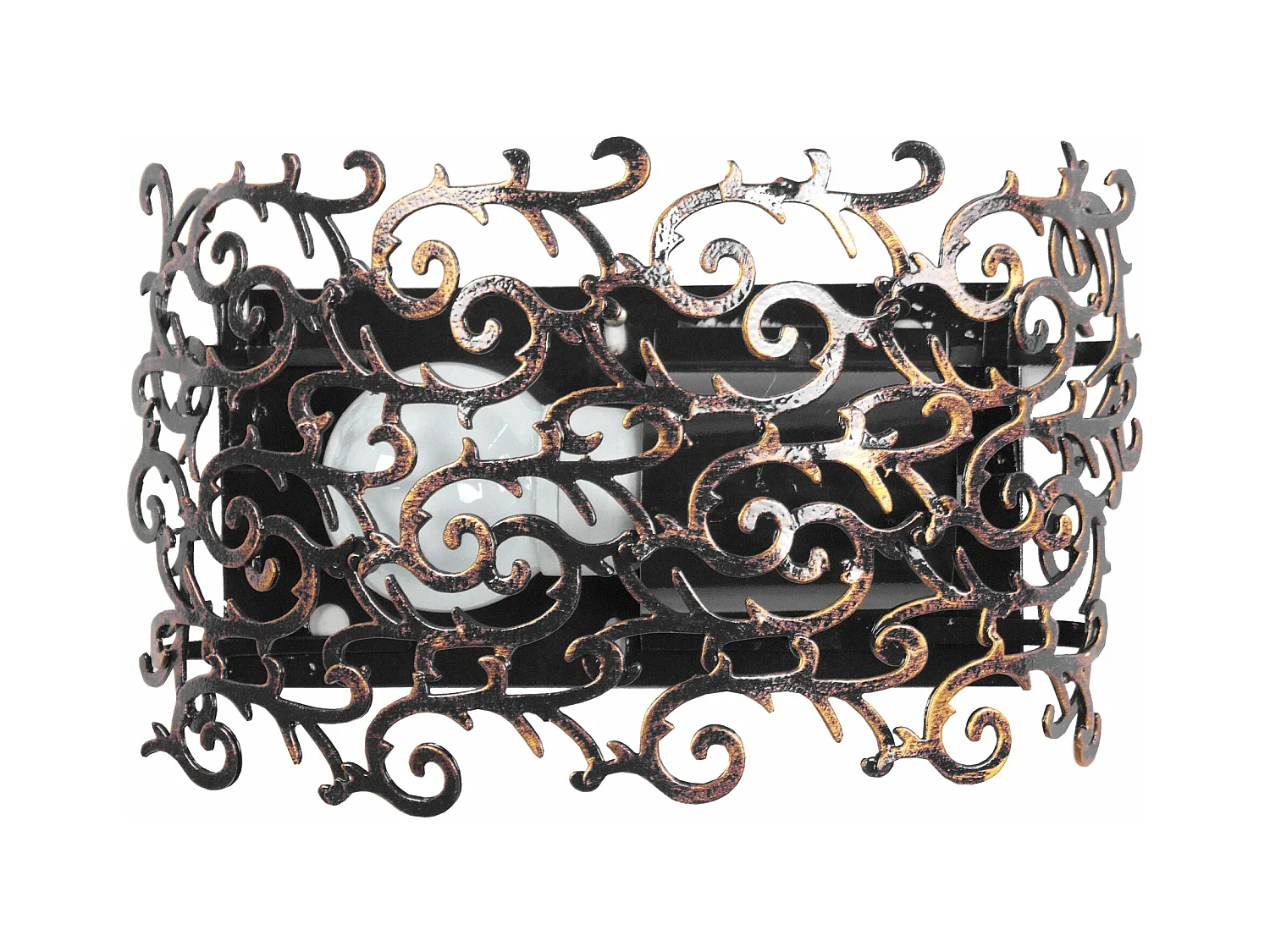 Applique  métal, noir or 9 cm.
