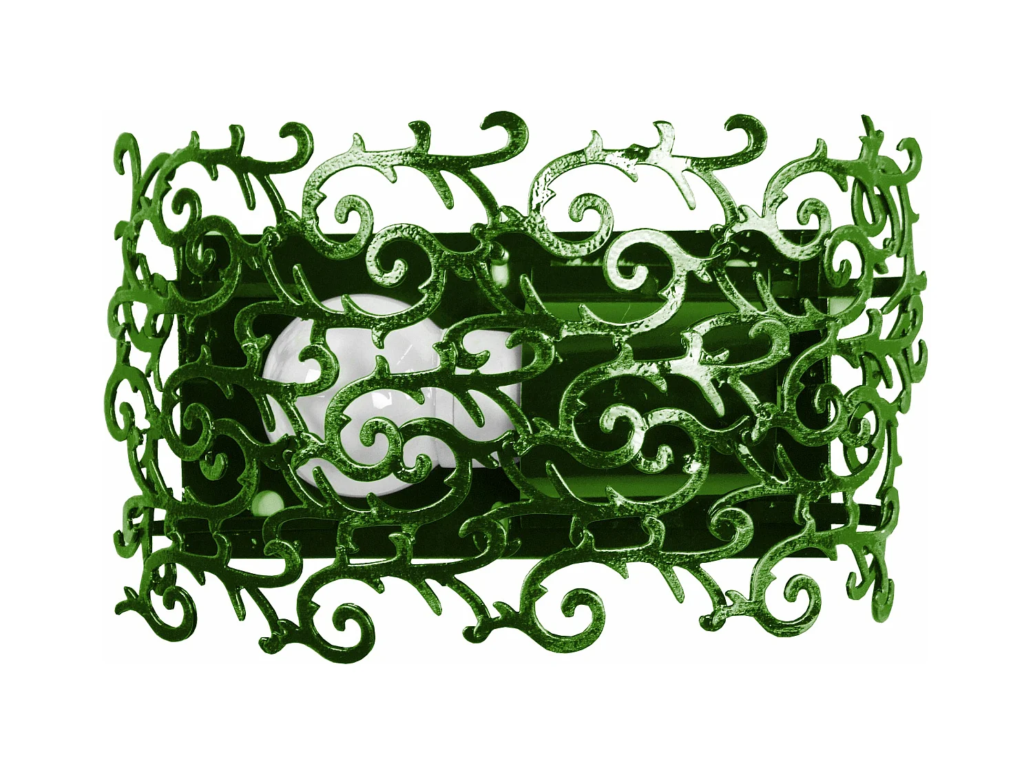Applique  métal, vert 9 cm.