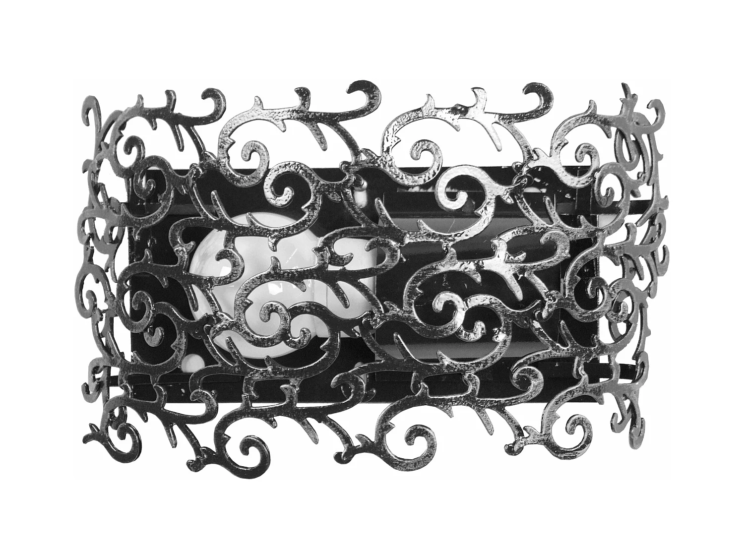 Applique  métal, gris 9 cm.
