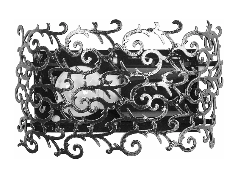 Applique  métal, gris 9 cm.