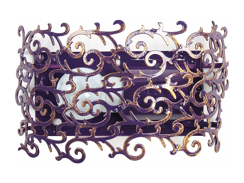 Applique  métal, violet9 cm.