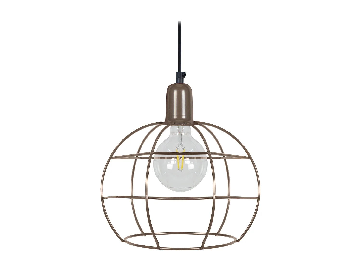 Suspensão TOSEL  ARMILARE metal globo taupe D25 x  H85  cm