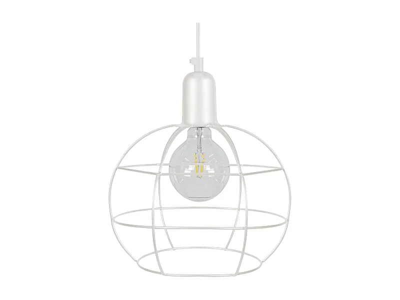 Suspension TOSEL ,métal,Blanc  ,H85xD 25xP25cm