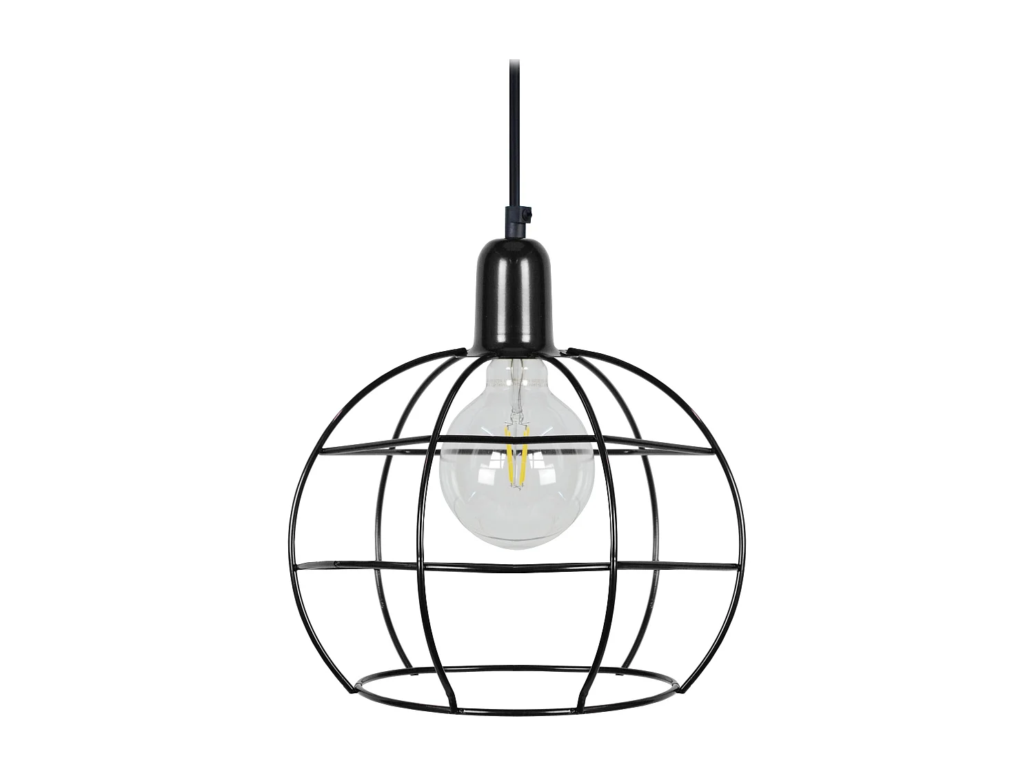 Suspensão TOSEL  ARMILARE metal globo preto D25 x  H85  cm