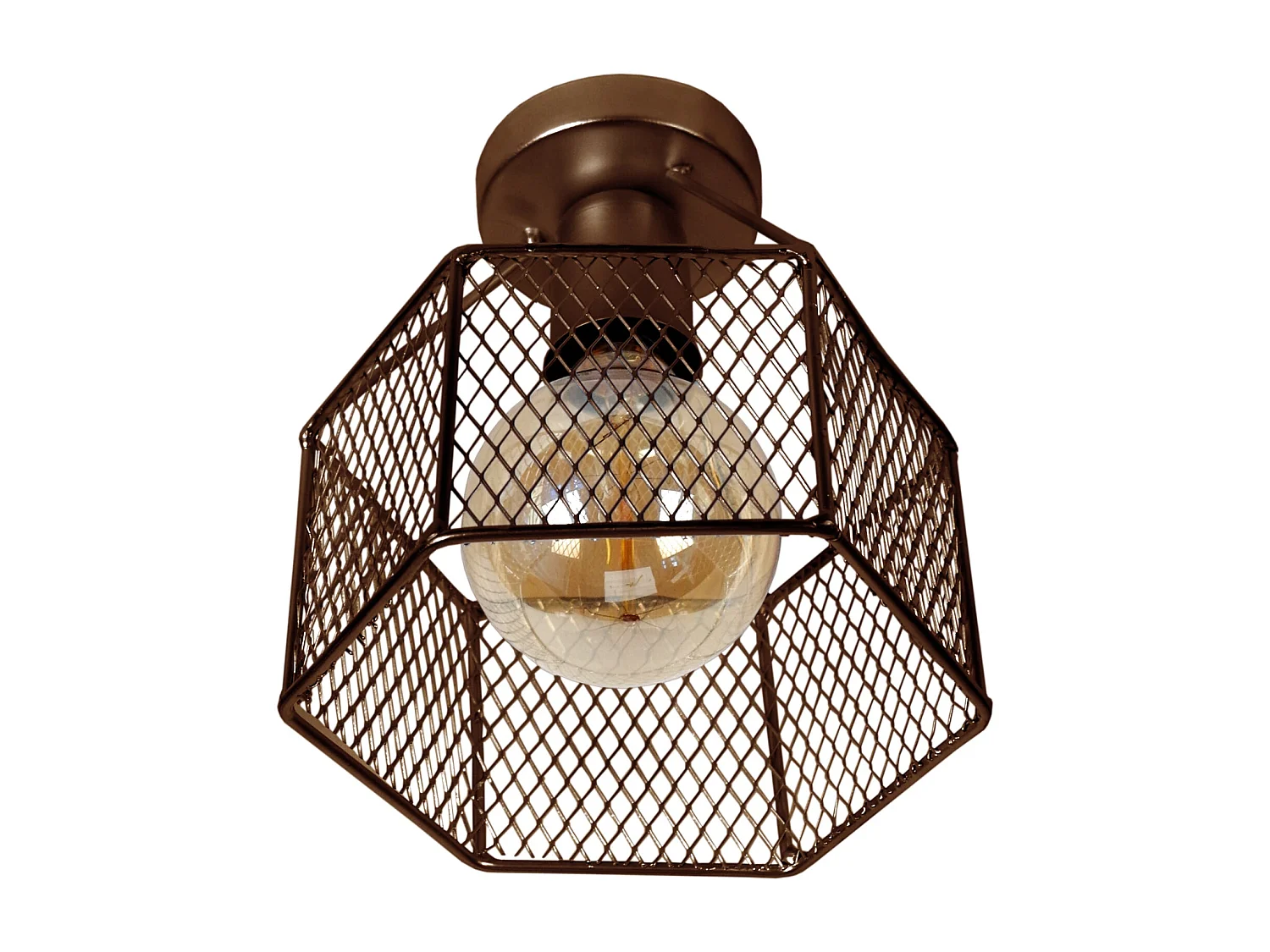 Plafón TOSEL ,metal,Bronce ,A17xD12,5xP12,5 cm