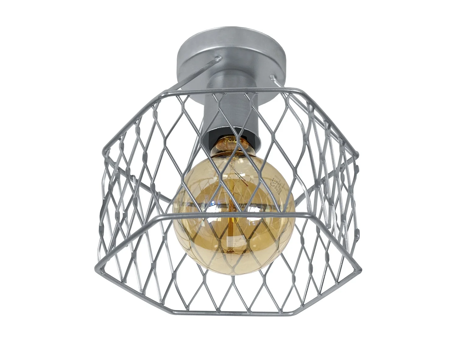 Plafón TOSEL ,metal,Aluminio ,A17xD20xP20cm