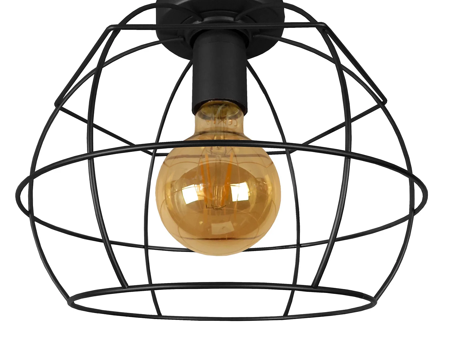 Lampada da soffitto metallo  filo  tondo   ARMILARE nero D'25 cm