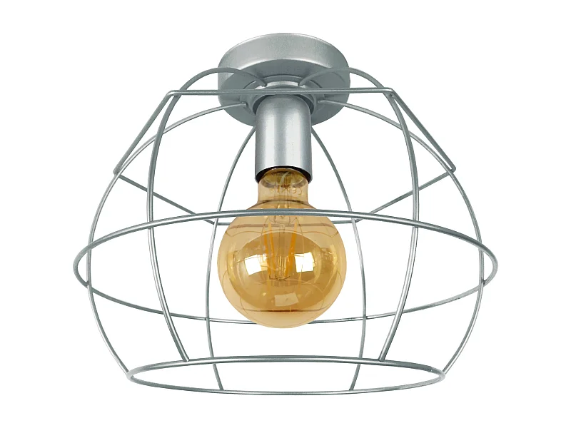 Plafonier TOSEL ARMILARE metal globo cinza D25 x  H28  cm