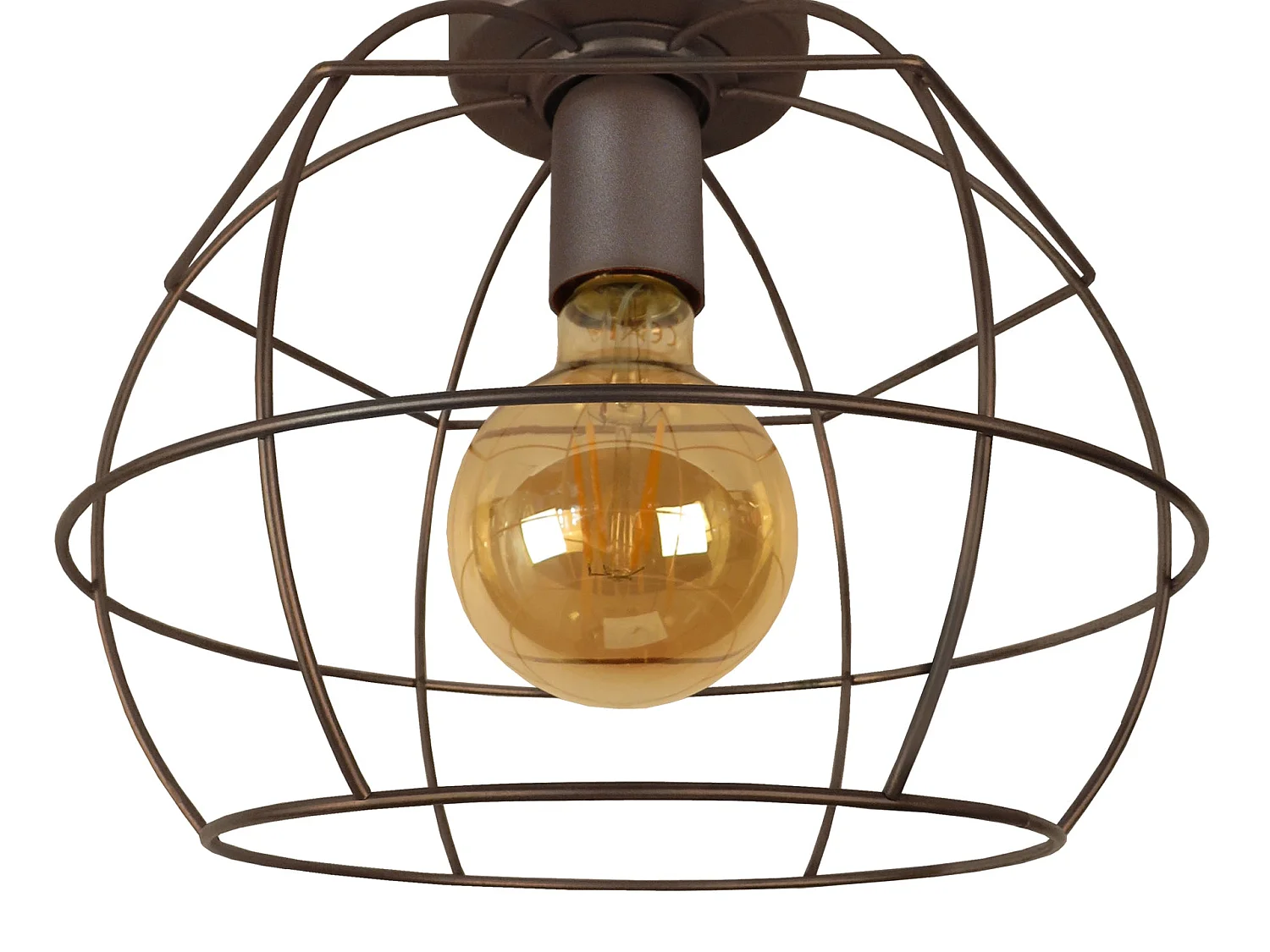 Lampada da soffitto metallo  filo  tondo  ARMILARE marrone  D'25 cm