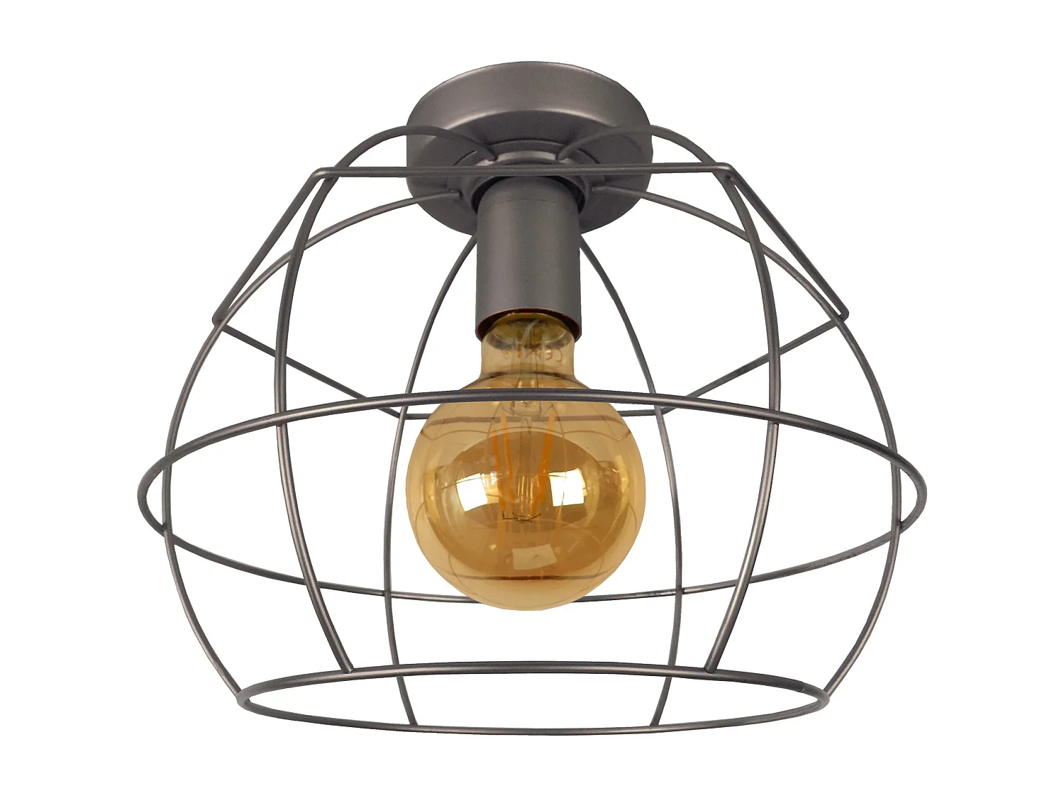 Plafonier TOSEL ARMILARE metal globo antracite D25 x  H28  cm