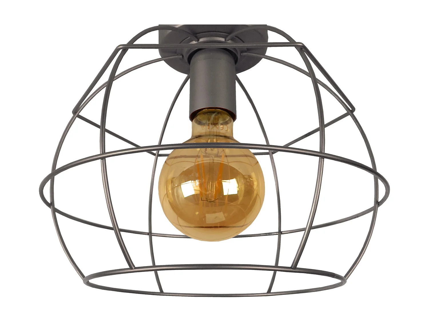 Plafonier TOSEL ARMILARE metal globo antracite D25 x  H28  cm