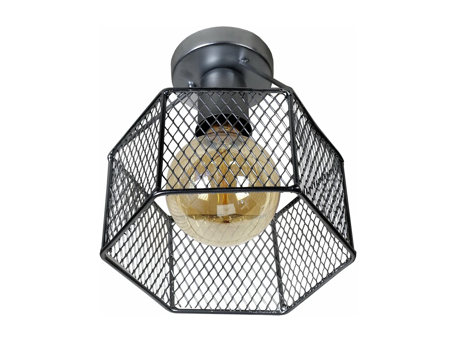 Plafonier TOSEL ADONIS metal geométrico antracite D20 x  H17  cm