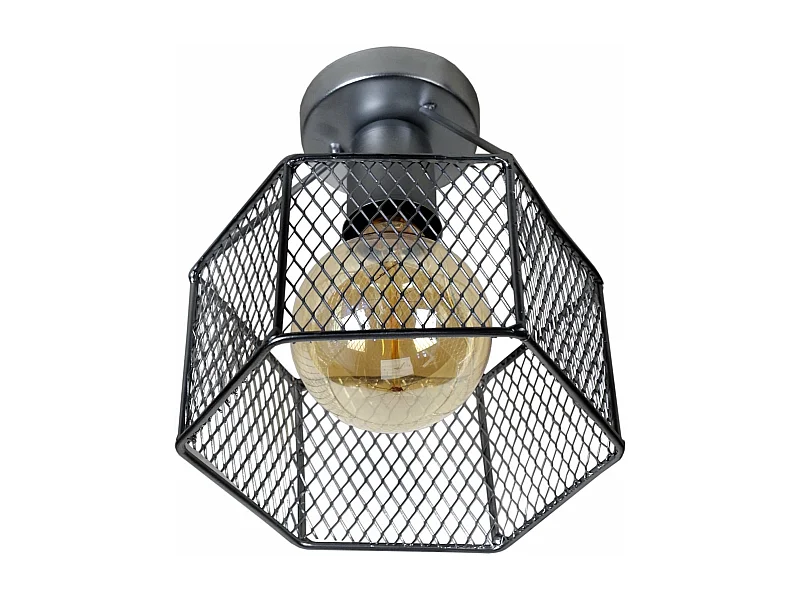 Plafonnier maille métal  anthracite 15 cm..