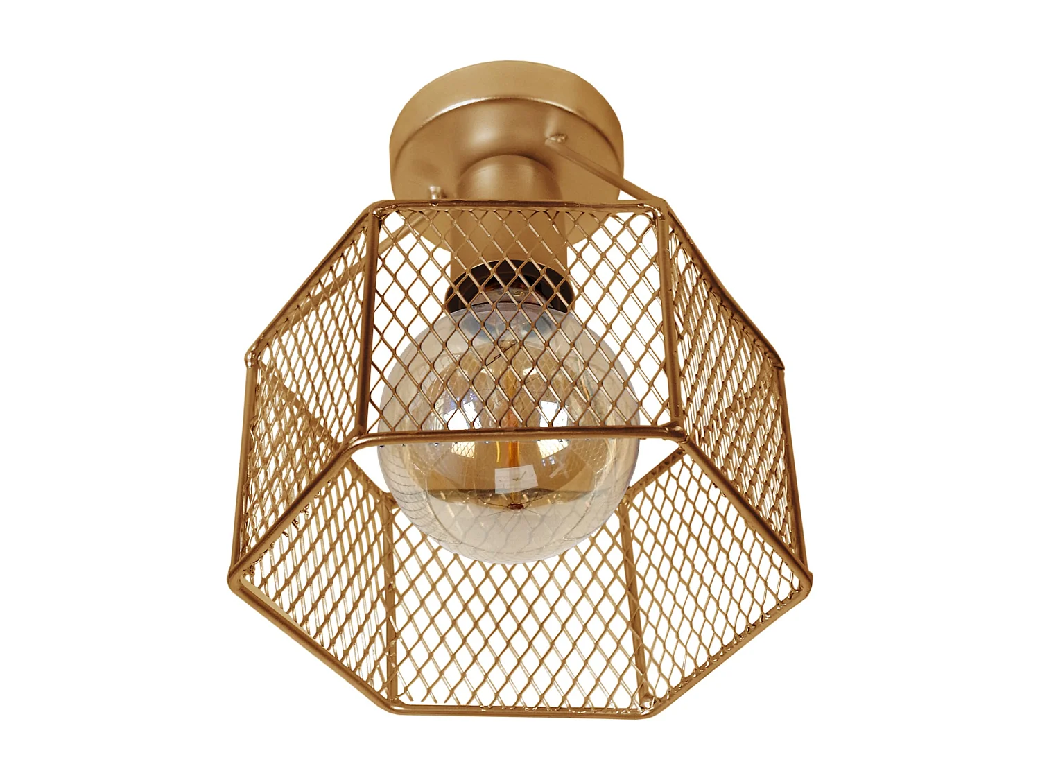 Plafonier TOSEL ADONIS metal geométrico Dourado D20 x  H17  cm