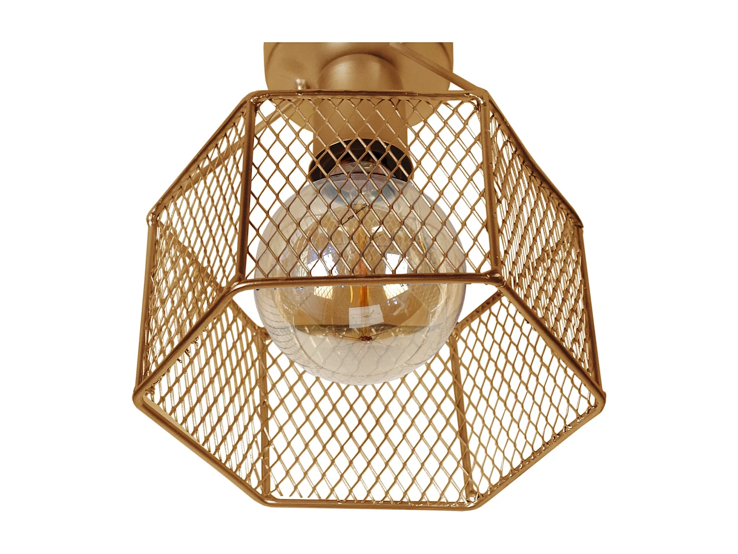 Plafonier TOSEL ADONIS metal geométrico Dourado D20 x  H17  cm