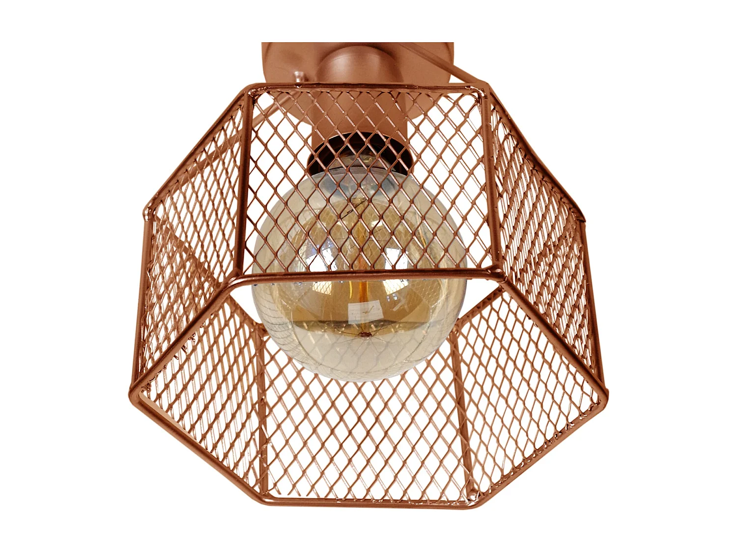 Plafonier TOSEL ADONIS metal geométrico cobre D20 x  H17  cm