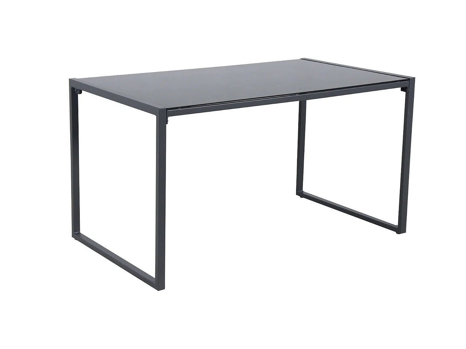 Salon de jardin en acier 8 personnes d'angle design - Gris Anthracite - ROMY